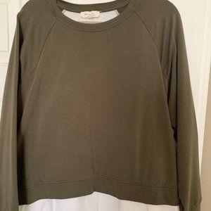 Vince Camuto Layered Green Long Sleeve Shirt